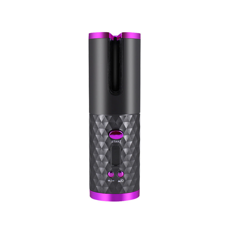 Rizador de pelo inalambrico cerámico, giratorio, para ondas y rizos.